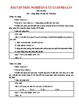 200 Câu trắc nghiệm và tự luận Địa lí 9 cả năm theo từng bài học (Có đáp án)